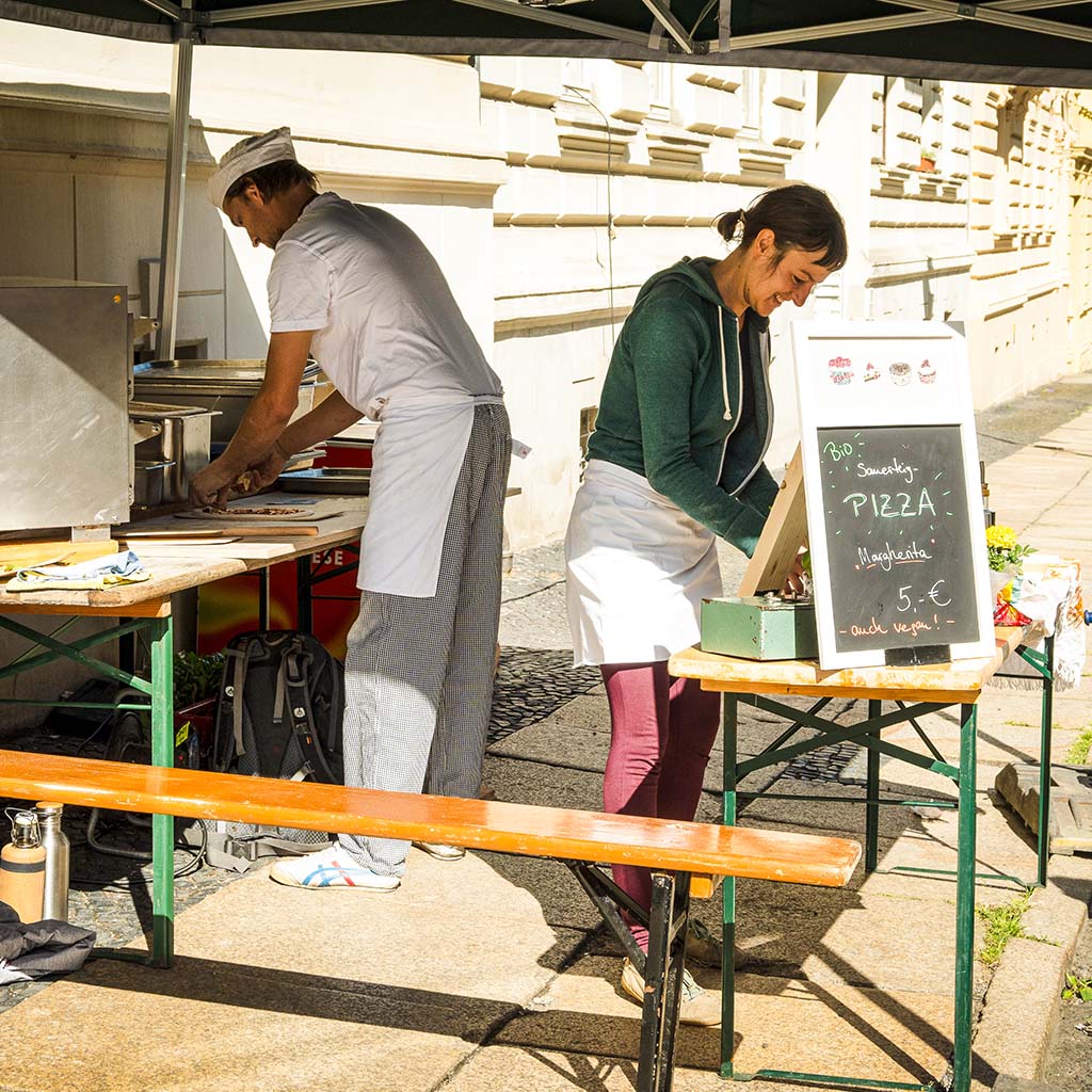 Essen auf dem Straßenfest