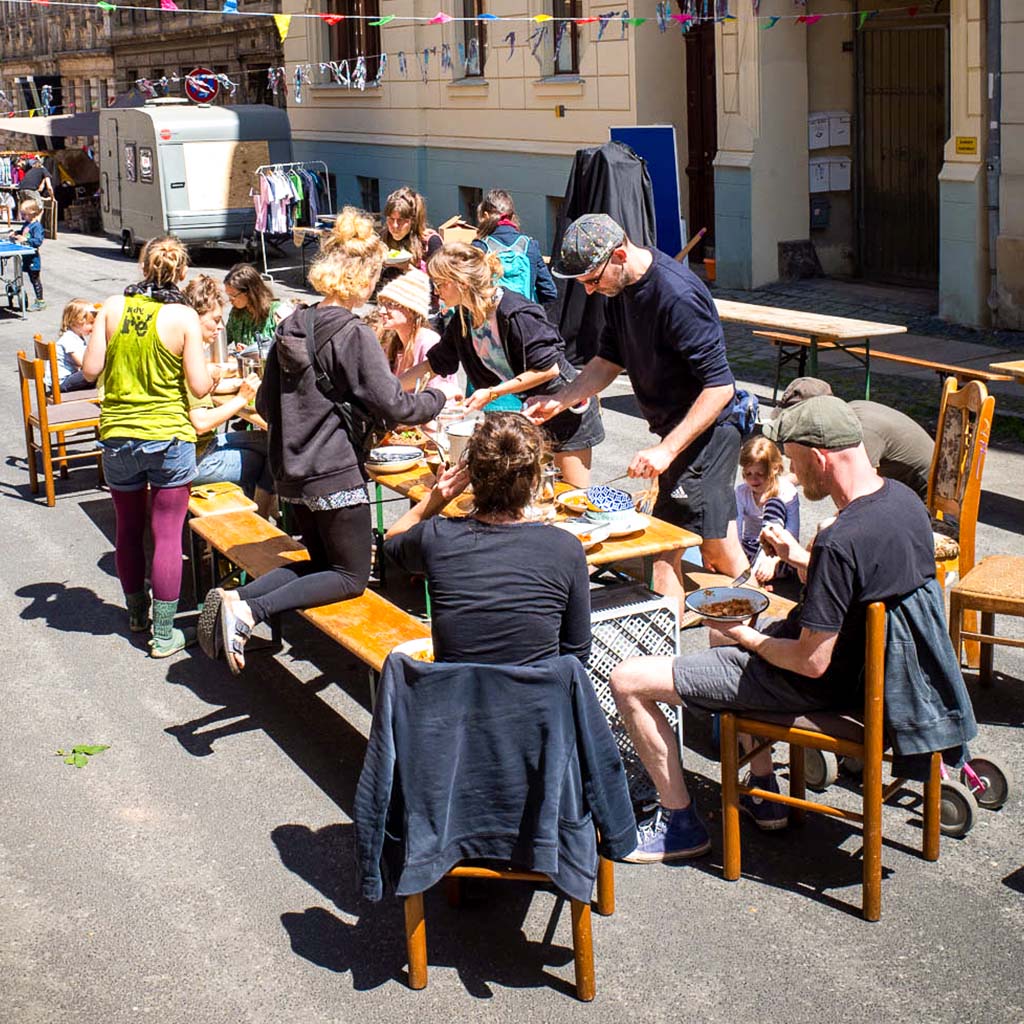 Essen auf dem Straßenfest